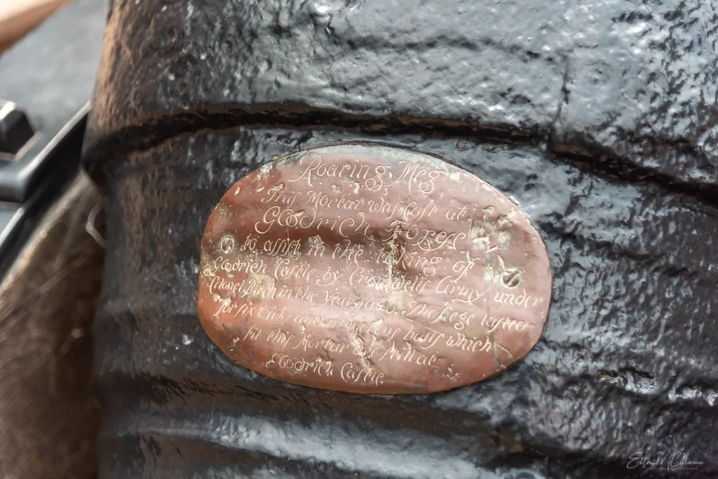 Inscription on Roaring Meg