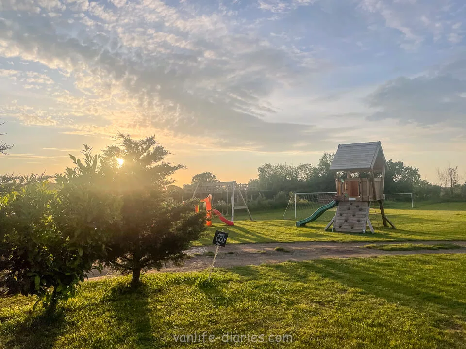 Sunset over Church View campsite