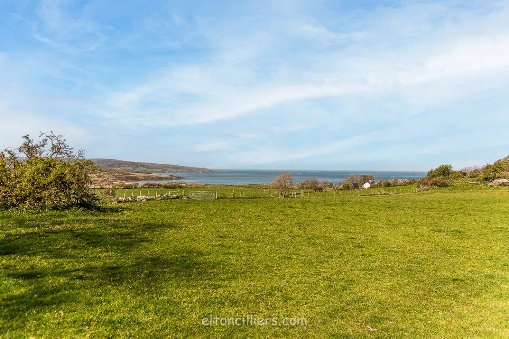 The view of the surrounding are as seen from Lligwy Chapel, Anglesey, Wales