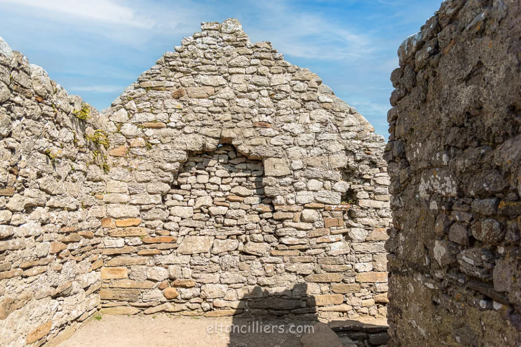 Inside Lligwy Chapel on Anglesey, Wales