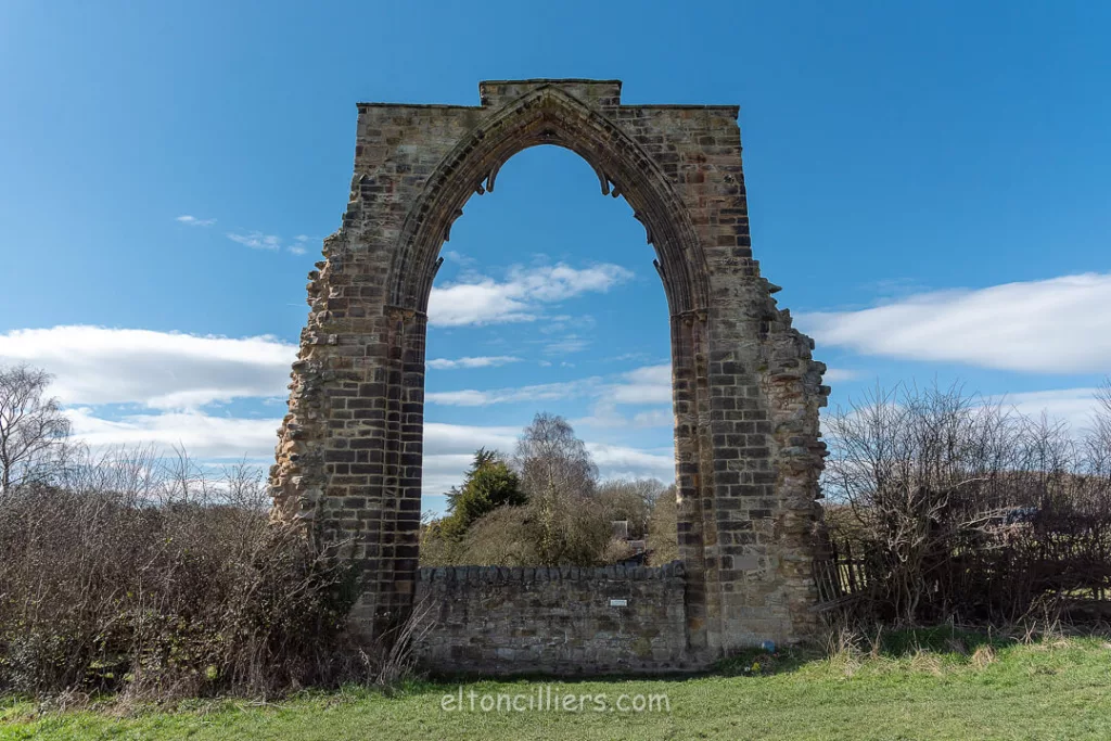 A front on view of the great arch of the chancel's east window, standing approximately 40 feet high