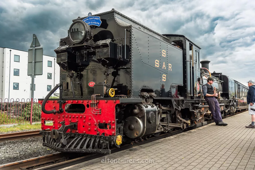 NG/G16 No. 87 at Porthmadog station for Ffestiniog & Welsh Highland Railways
