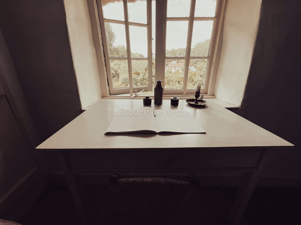 Thomas Hardy's desk. The desk at which Thomas Hardy would sit and write. The Touring Eye. Van Life Diaries UK. UK Travel. UK History